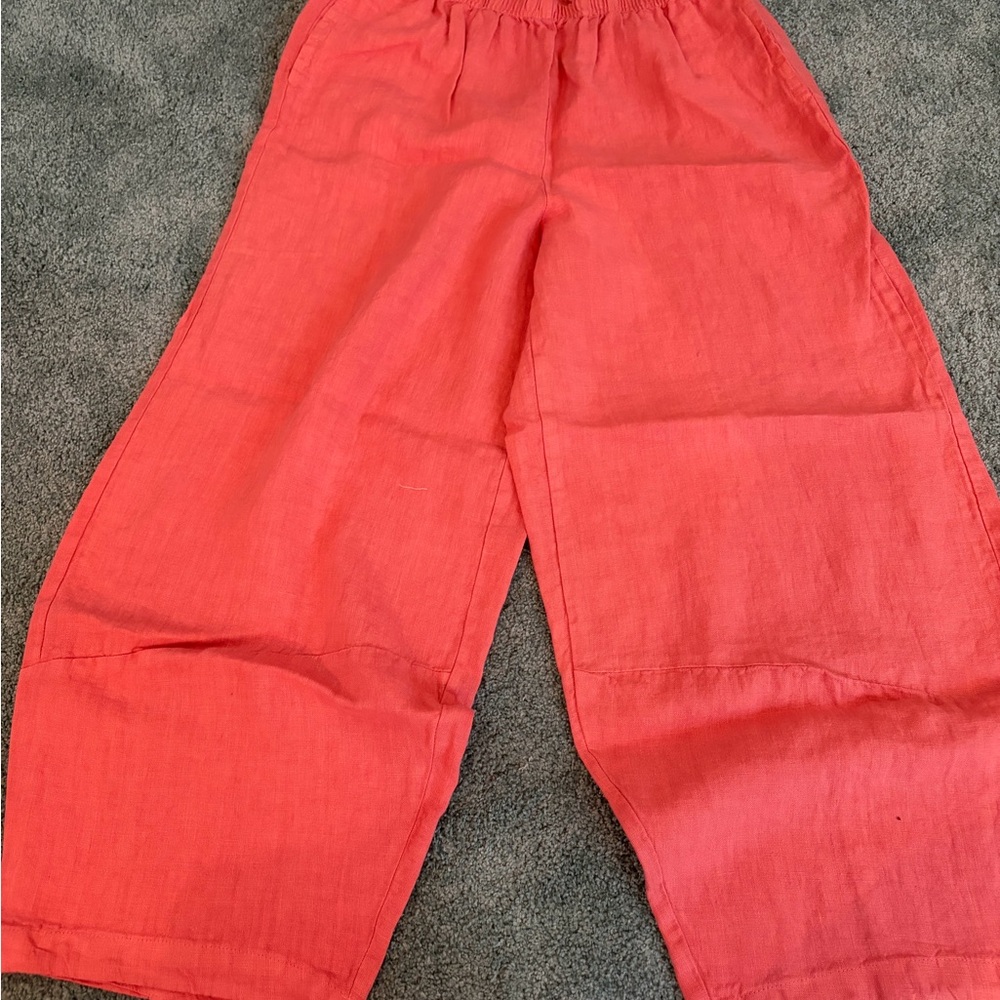 NWT Cut Loose Coral Linen Pants